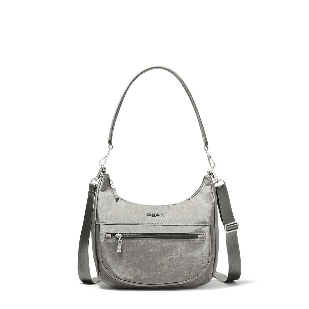 1300 Modern Pocket Half Moon Bag 11"x10.5" Shoulder Bag w/Replaceable